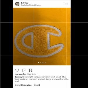 Yellow champion sports wear Shirt